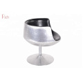 modern metal Bar furniture armchair Stool Leather Upholstery cup shaped fiberglass frame chair